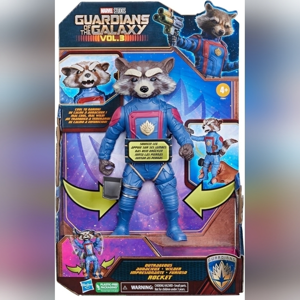 NEW Marvel Studios Outrageous Rocket Volume 3 Guardians of The Galaxy  8" Figure